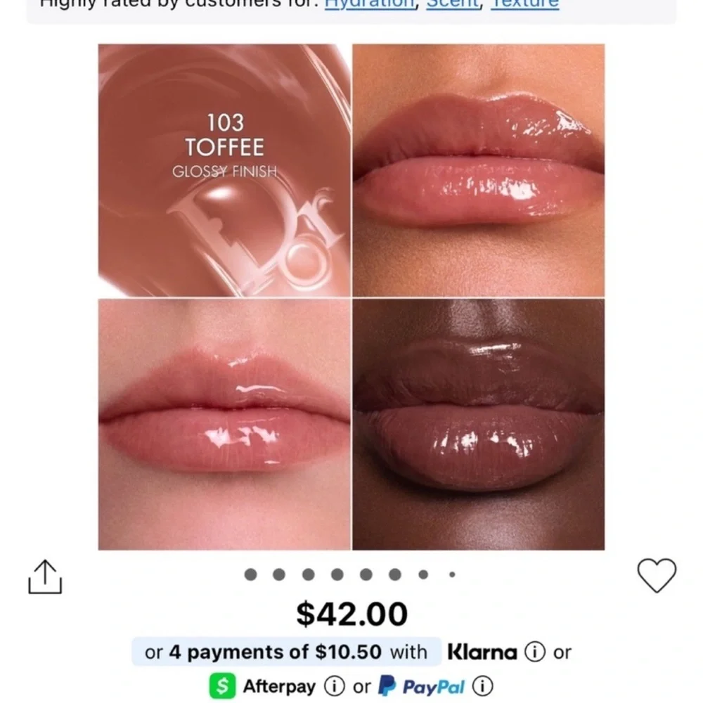 Brand new in box - Dior Lip Butter Gloss in Toffee, retail $42